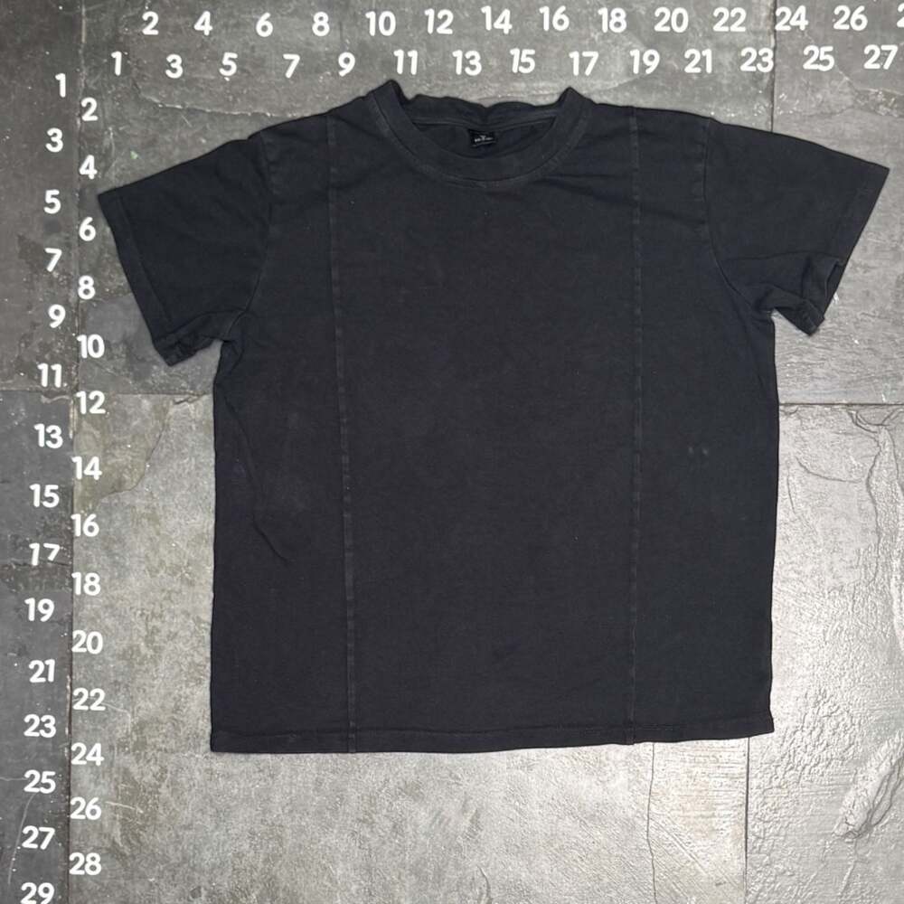 Unbranded Black Exposed Seam Detail Short Sleeve T-Shirt